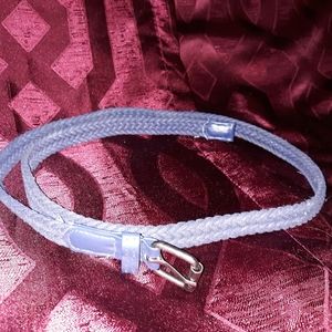 Blue braided belt